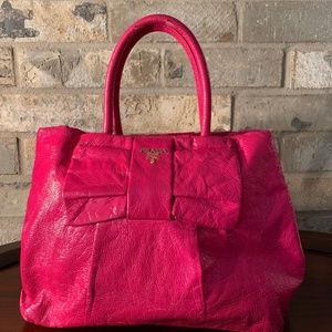 AUTH PRADA PATENT HANDBAG
